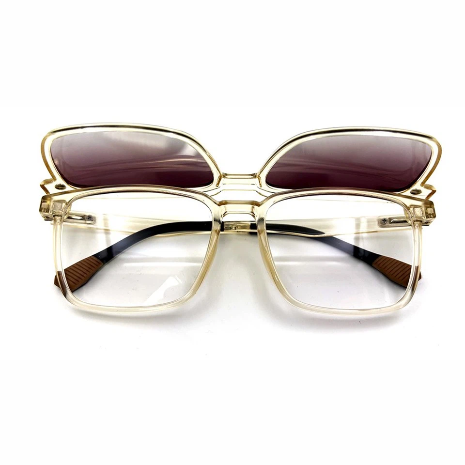 Glasses Frames With Magnetic Clip On Sunglasses